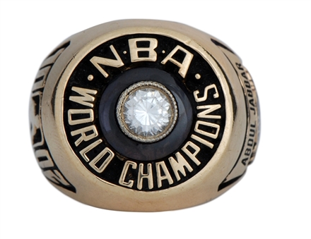 1982 L.A. Lakers Championship Salesmans Sample Ring - Kareem Abdul-Jabbar